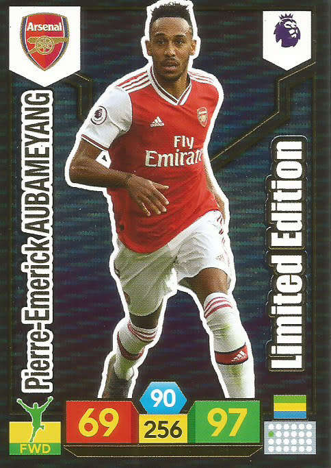 PIERRE AUBAMEYANG - EPL ADRENALYN XL 2019/20 - "LIMITED EDITION" TRADING CARD