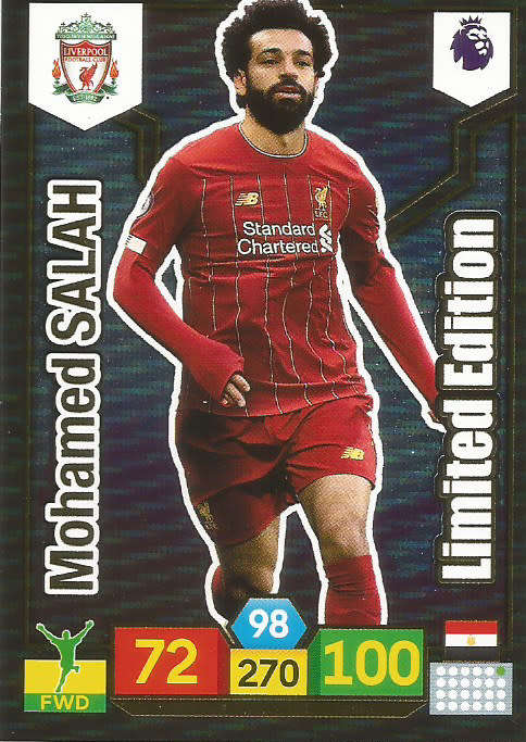 MOHAMED SALAH - ENGLISH PREMIER LEAGUE 2019/20 - "LIMITED EDITION" TRADING CARD
