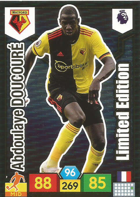 ABDOU DOUCOURE - EPL ADRENALYN XL 2019/20 - "LIMITED EDITION" TRADING CARD