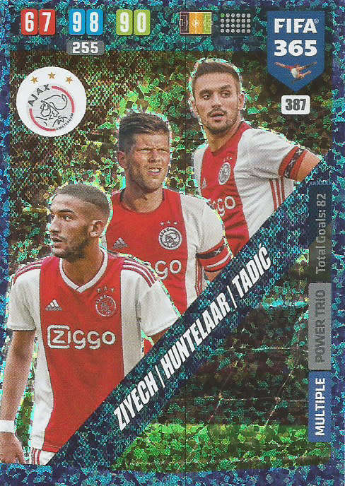 AJAX FC - FIFA 365 2020 EDITION -  - BLUE FOIL `TRIOS` TRADING CARD 387
