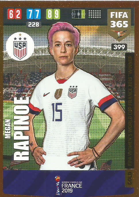MEGAN RAPINOE - FIFA 365 2020 EDITION -  - GOLD FOIL `WINNERS` TRADING CARD 399