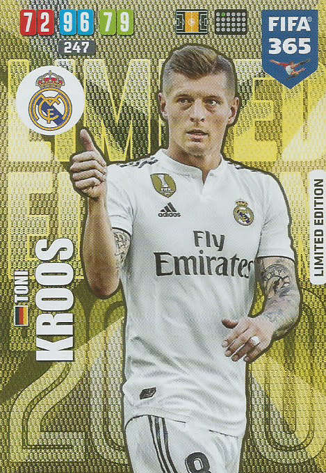 TONY KROOS - FIFA 365 2020 EDITION -  - GOLD FOIL `LIMITED EDITION` TRADING CARD