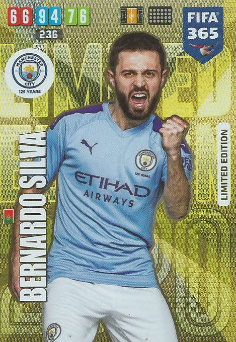 BERNARDO SILVA - FIFA 365 2020 EDITION -  - GOLD FOIL `LIMITED EDITION` TRADING CARD