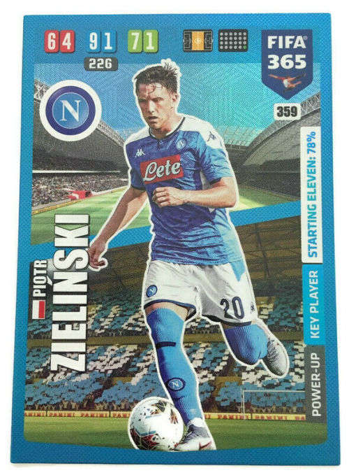 PIOTR ZIELINSKI - FIFA 365 2020 EDITION -  - BLUE FOIL `KEY PLAYER` TRADING CARD 359