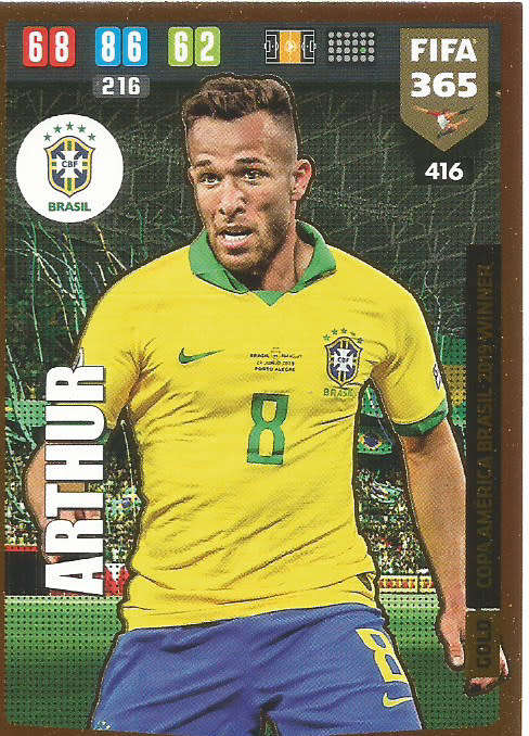 ARTHUR - FIFA 365 2020 EDITION - GOLD FOIL `WINNERS` TRADING CARD 416