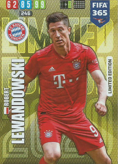 ROBERT LEWANDOWSKI - FIFA 365 2020 EDITION -  - GOLD FOIL `LIMITED EDITION` TRADING CARD