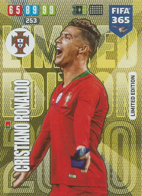 CRISTIANO RONALDO - FIFA 365 2020 EDITION -  - GOLD FOIL `LIMITED EDITION` TRADING CARD