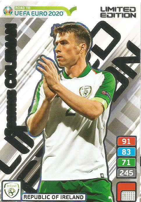 SEAMUS COLEMAN  - PANINI "ROAD TO EURO 2020"  - "LIMITED EDITION" TRADING CARD