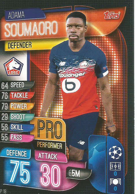 ADAVA SOUMAORO - CHAMPIONS LEAGUE 2019/20 -  "PRO PERFORMER" TRADING CARD PP18