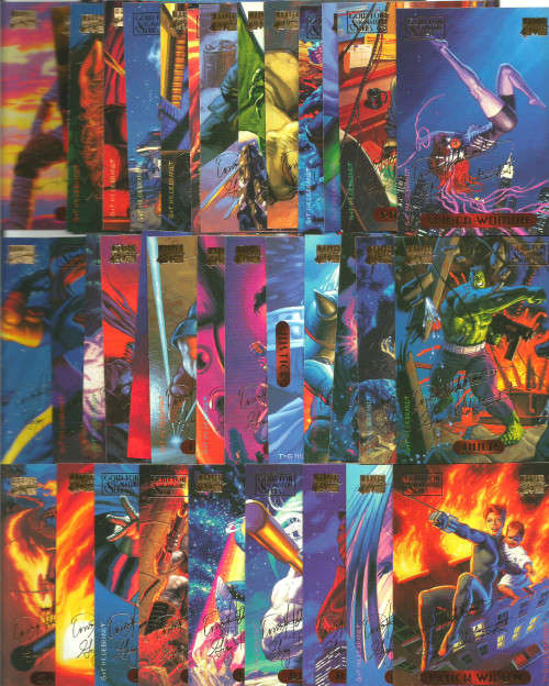 MARVEL MASTERPIESCES 1994 - LOT of 33 RARE "GOLD SIGNATURE" TRADING CARDS - LOT B