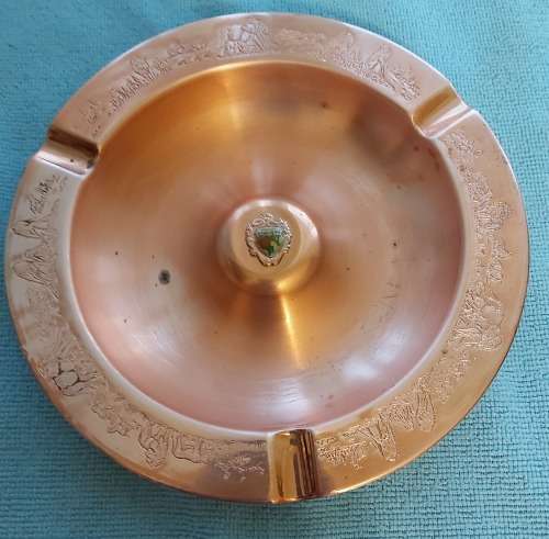 COPPER ASHTRAY - 20cm DIAMETER - KIMBERLEY MINE - IN GOOD CONDITION