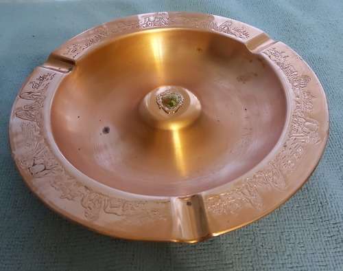 COPPER ASHTRAY - 20cm DIAMETER - KIMBERLEY MINE - IN GOOD CONDITION