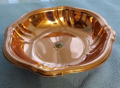 COPPER NUT BOWL - 15cm DIAMETER - KIMBERLEY MINE - IN EXCELENT CONDITION
