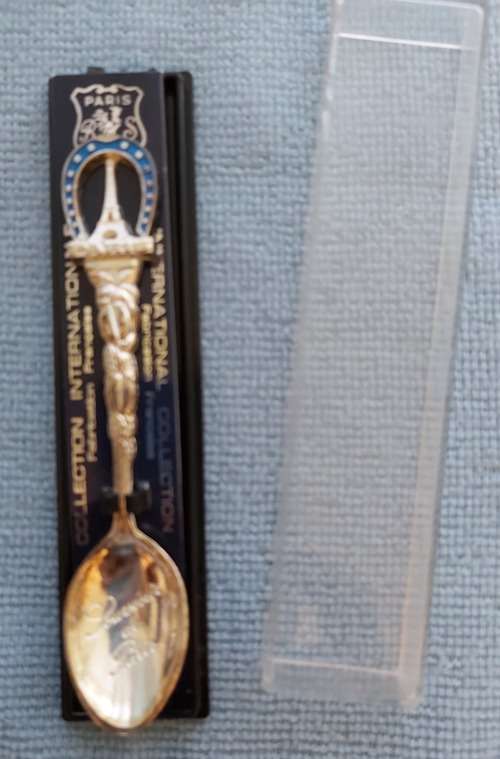 SILVERPLATED SUGAR SPOON - FRANCE LIMITED EDITION - IN ORIGINAL BOX