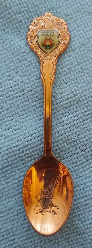 COPPER PLATED SUGAR SPOON 12cm - WARMBAD - IN GOOD CONDITION