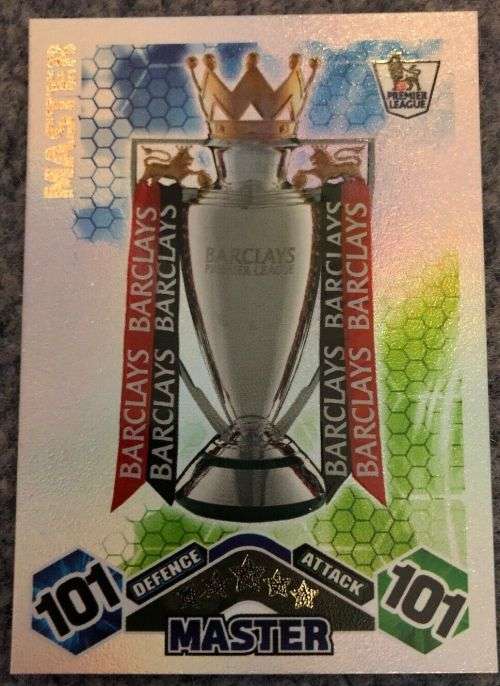 MATCH ATTAX 2009/10 - VERY RARE `MASTER TROPHY` LIMITED EDITION TRADING CARD