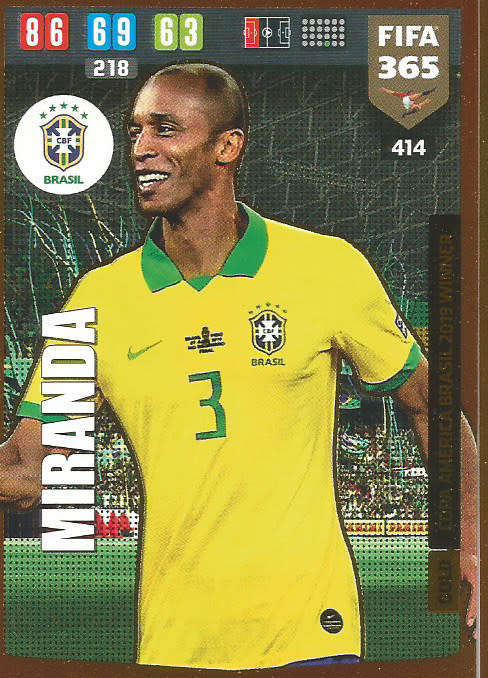 MIRANDA - FIFA 365 2020 EDITION -  - GOLD FOIL `WINNERS` TRADING CARD 414