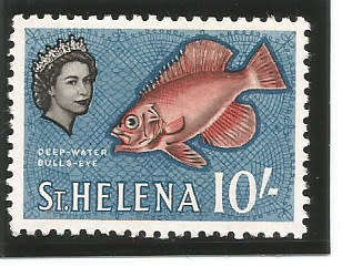 ST HELENA - QEII - 1961 DEFENITIVE SG 188 - 10Shilling Red/Orange/Blue MNH (Cat. Value R340)