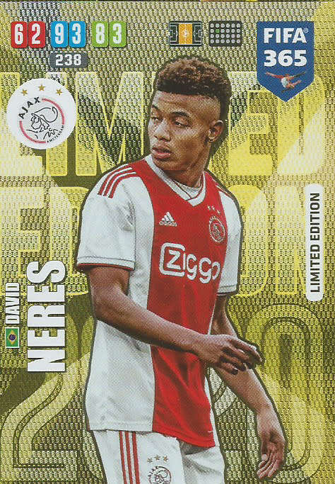 DAVID NERES - FIFA 365 2020 EDITION -  - GOLD FOIL `LIMITED EDITION` TRADING CARD