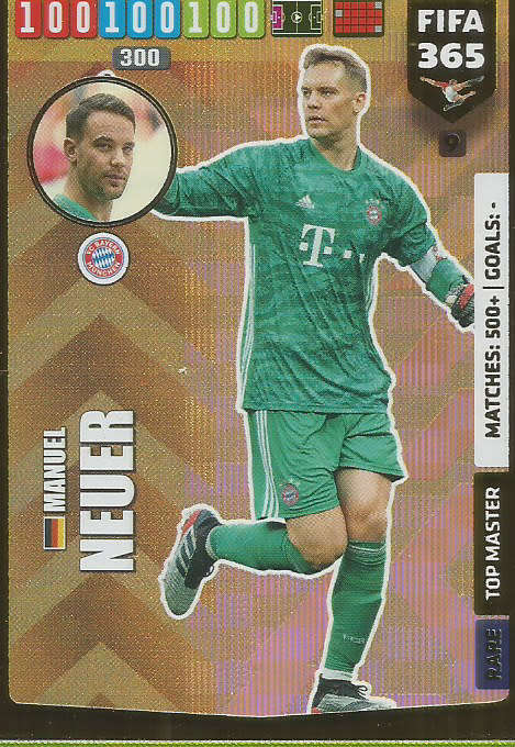 MANUEL NEUER - FIFA 365 2020 EDITION -  - GOLD FOIL `TOP MASTER` TRADING CARD 9