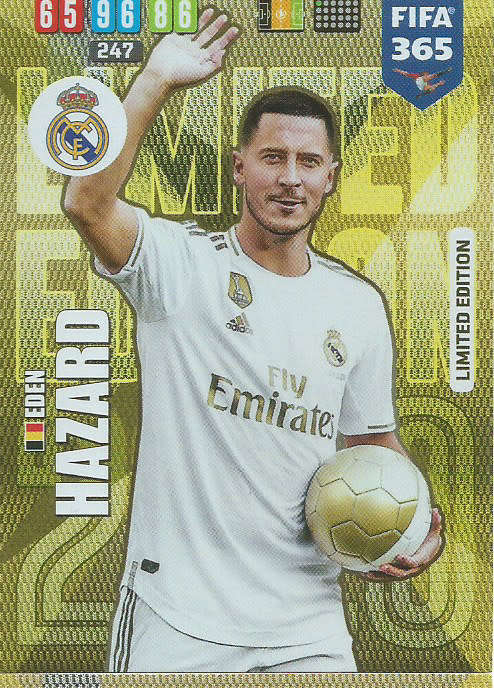 EDEN HAZARD - FIFA 365 2020 EDITION -  - GOLD FOIL `LIMITED EDITION` TRADING CARD