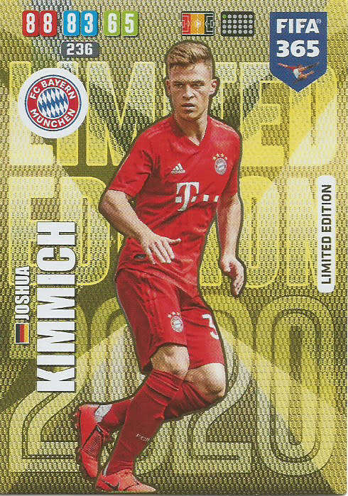JOSHUA KIMMICH - FIFA 365 2020 EDITION -  - GOLD FOIL `LIMITED EDITION` TRADING CARD