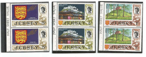 JERSEY  - "BOOKLET STAMPS" - LOT OF 3 BOOKLET PANES STAMPS (UM)