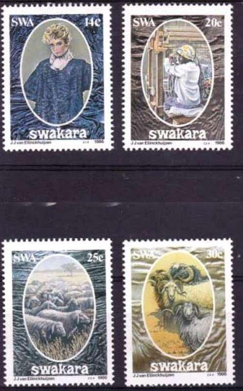 SOUTH WEST AFRICA - 10/7/1986 "KARAKUL INDUSTRY" - FULL SET 4 (UM) STAMPS