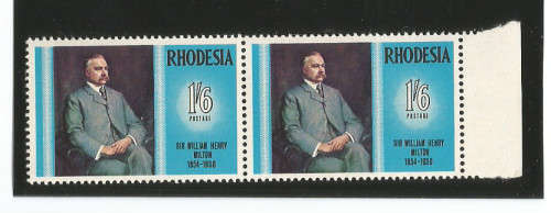 RODHESIA - 1969 "FAMOUS RODHESIANS" - BLOCK of 2 (UM) STAMPS B