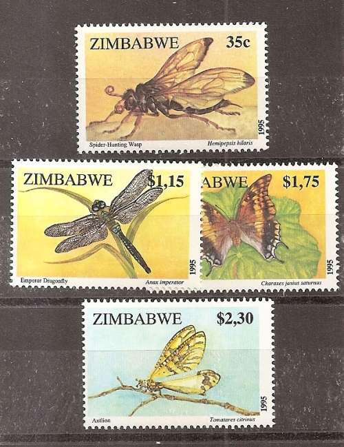 ZIMBABWE - SG904/907 - 1995 "INSECTS" - COMPLETE SET OF 4 STAMPS U/MINT