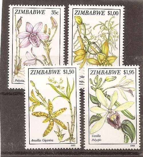 ZIMBABWE - SG860/863 - 1993 "ORCHIDS" - COMPLETE SET OF 4 STAMPS U/MINT
