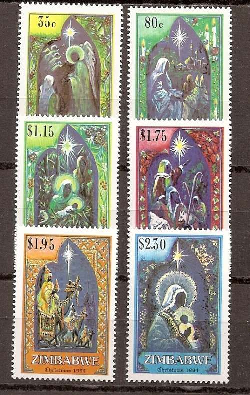 ZIMBABWE - SG882/887 - 1994 "CHRISTMAS" COMPLETE SET OF 6 STAMPS U/MINT