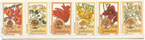 ZIMBABWE - 1996 "FLOWERING TREES" - COMPLETE SET OF 6 STAMPS U/MINT