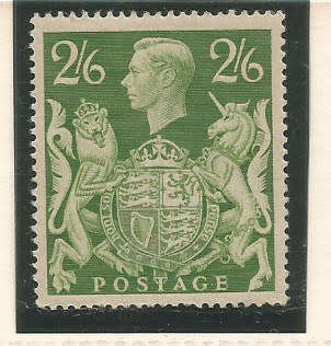 GREAT BRITAIN - King George VI 1939 - SG476a 2/6 STAMP - (VLMM)