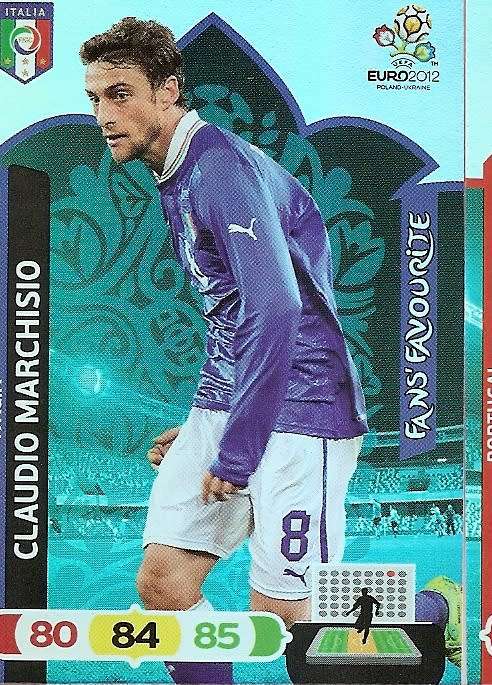 CLAUDIO MARCHISIO - PANINI ADRENALYN EURO 2012 -  "FANS FAVOURITE" TRADING CARD