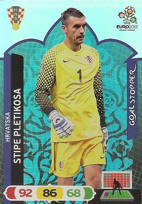 STIPE PLETIKOSA - PANINI ADRENALYN EURO 2012 - "GOAL STOPPER" TRADING CARD
