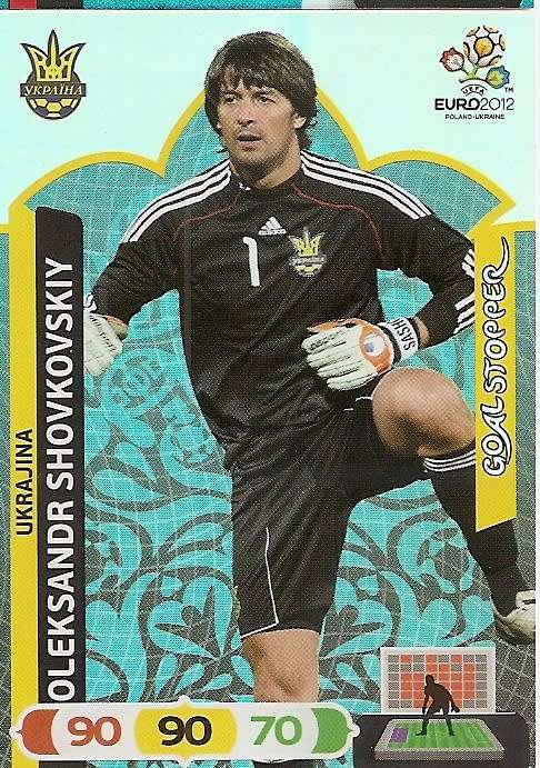 OLEK SHOVKOVSKIY - PANINI ADRENALYN EURO 2012 - "GOAL STOPPER" TRADING CARD