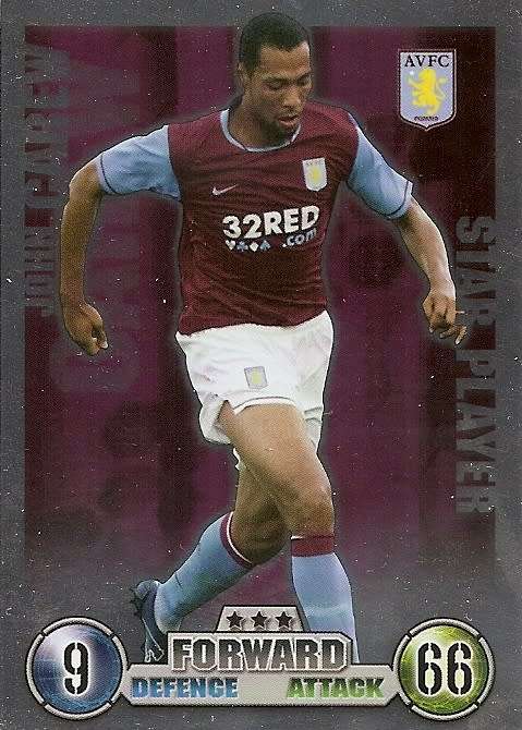 JOHN CAREW - MATCH ATTAX  2007/08 -  `STAR PLAYER` FOIL TRADING CARD