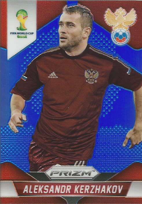 ALEX KERZHAKOV - WORLD CUP 2014 PANINI`PRIZM` - BLUE PLAID `BASE `TRADING CARD 168 (84 of 199)