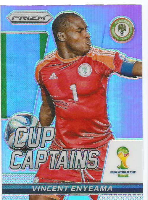 VINCENT ENYEAMA - FIFA WORLD CUP 2014 `PRIZM PARALLEL` `CUP CAPTAIN ` TRADING CARD 29