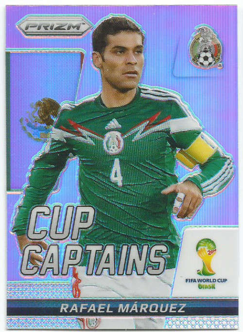 RAFAEL MARQUEZ - FIFA WORLD CUP 2014 `PRIZM PARALLEL` `CUP CAPTAIN ` TRADING CARD 24