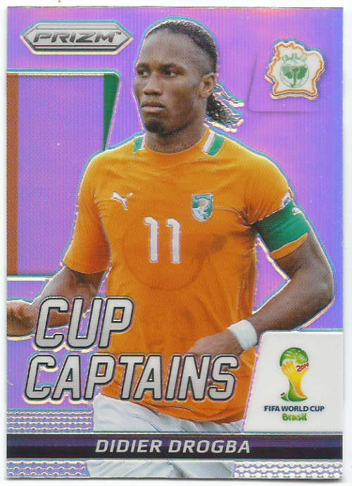 DIDIER DROGBA - FIFA WORLD CUP 2014 `PRIZM PARALLEL` `CUP CAPTAIN ` TRADING CARD 7