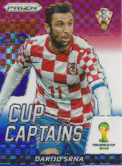 DARIJA SRNA - FIFA WORLD CUP 2014 "PRIZM" -  RED/BLUE MIRROR "CUP CAPTAIN"  TRADING CARD 6