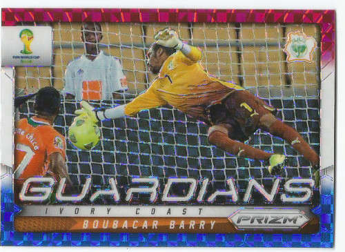 BOUBACAR BARRY - WORLD CUP 2014 PANINI "PRIZM" - RED BLUE MOSAIC "GUARDIANS" TRADING CARD 9