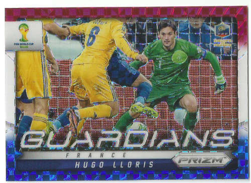 HUGO LLORIS - WORLD CUP 2014 PANINI "PRIZM" - RED BLUE MOSAIC "GUARDIANS" TRADING CARD 11
