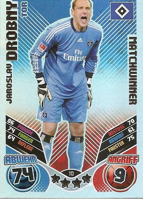 JAROSLAV DROBNY - MATCH ATTAX "BUNDESLIGA" 2012 - "MATCHWINNER" FOIL TRADING CARD