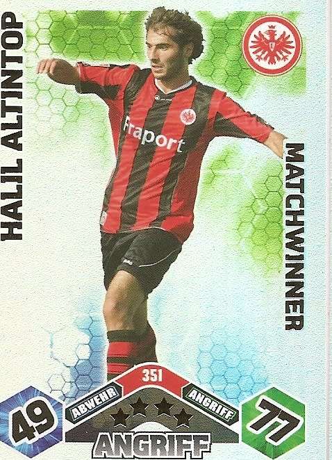 HALIL ALTINTOP - MATCH ATTAX 2010/11 BUNDESLIGA - "MATCHWINNER" FOIL TRADING CARD