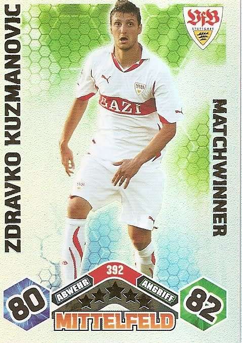 ZDRAVKO KUZMANOVIC - MATCH ATTAX 2010/11 BUNDESLIGA - "MATCHWINNER" FOIL TRADING CARD