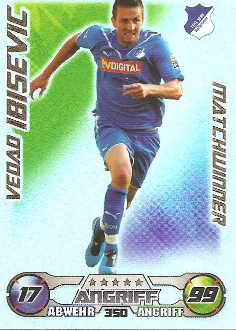 VEDAD IBISEVIC - MATCH ATTAX 2009/10 BUNDESLIGA - "MATCHWINNER" FOIL TRADING CARD