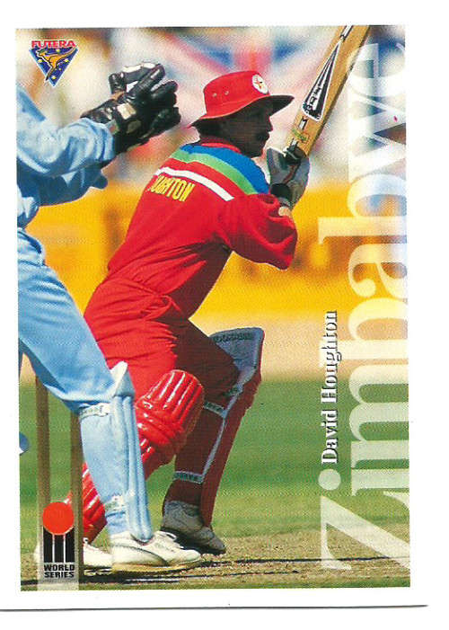 DAVID HOUGHTON "ZIMBABWE" - FUTERA 94 WORLD SERIES COLLECTION - CRICKET TRADING CARD